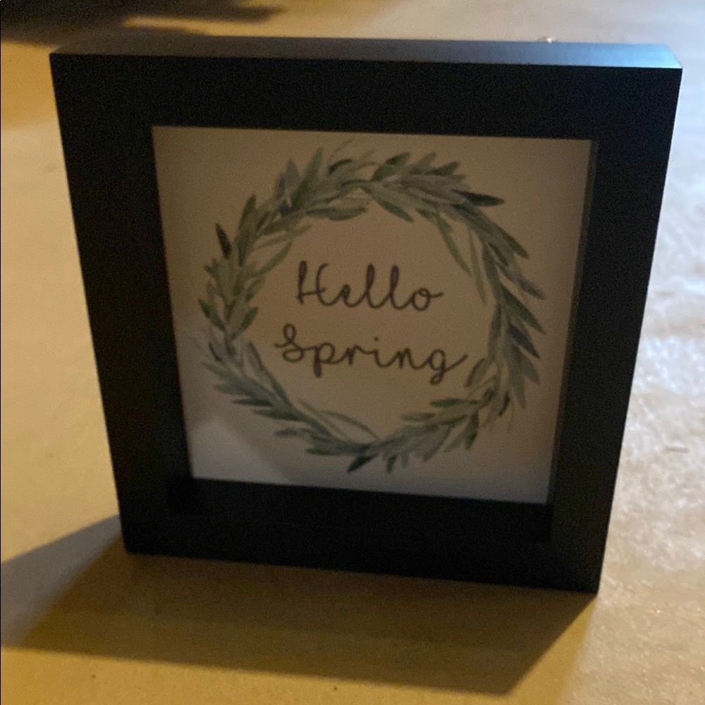 Black Framed 'Hello Seasons’Home Accent